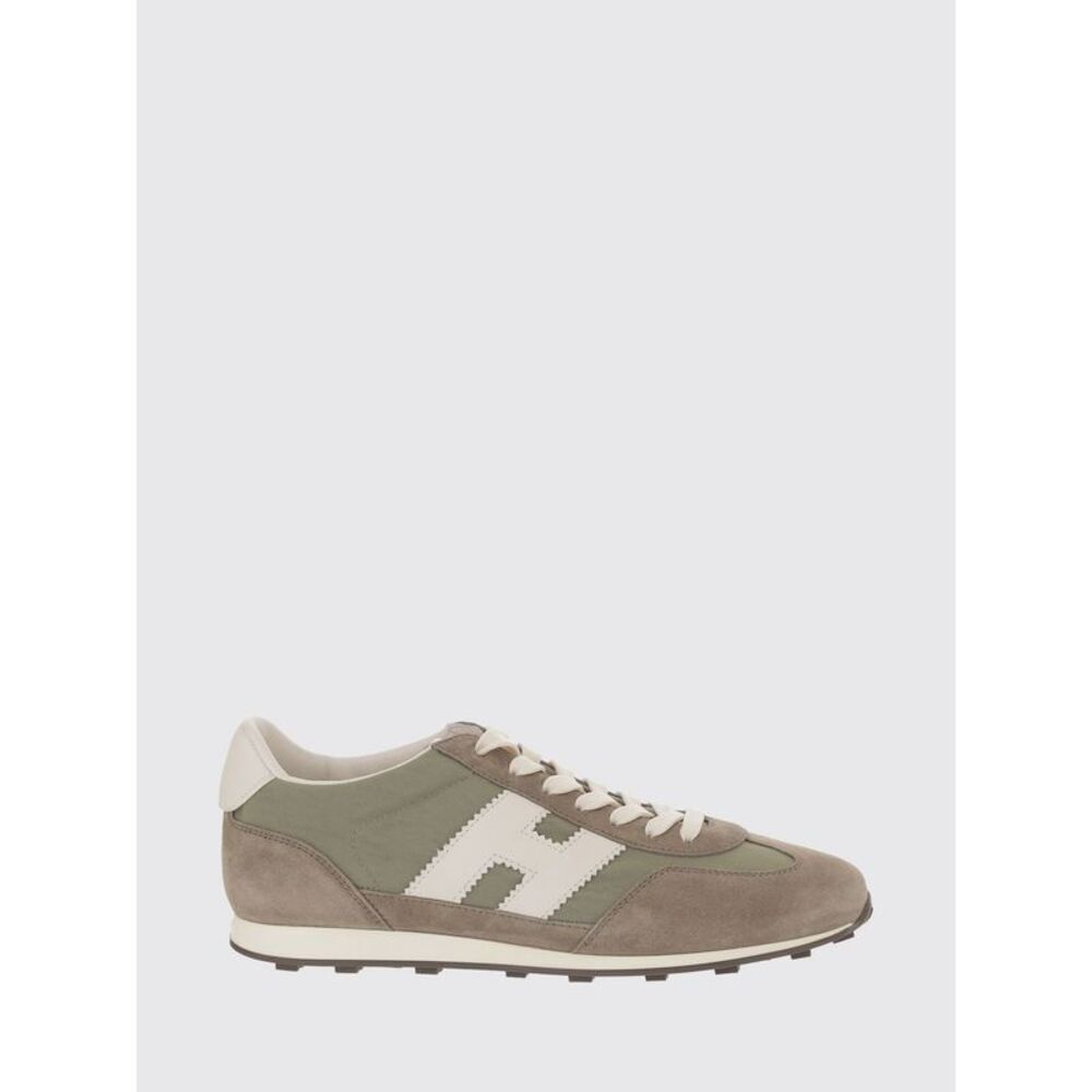 Hogan Men Athletic Leather And Mesh Sneakers Hogan With Notched Sole
